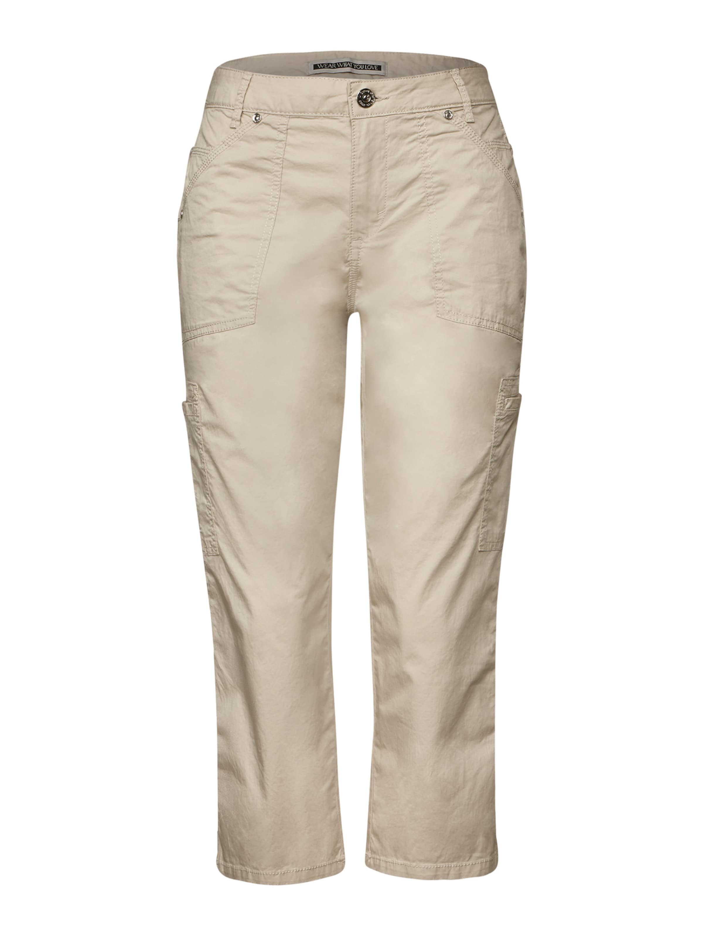 STREET ONE Slimfit Housut 'Yulius' värissä beige: etupuoli