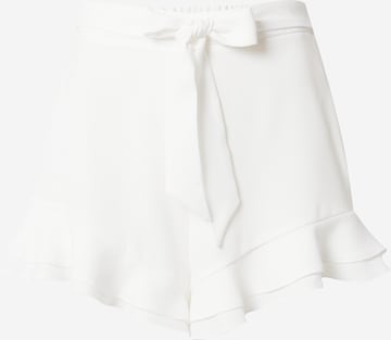 River Island Regular Trousers in White: front