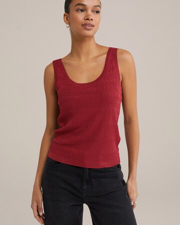 WE Fashion Knitted top in Red: front