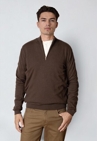 Clean Cut Copenhagen Pullover 'Claude' in Braun: Vorderseite