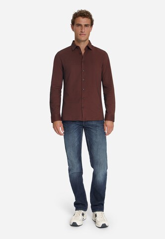 No Excess Regular fit Button Up Shirt in Red