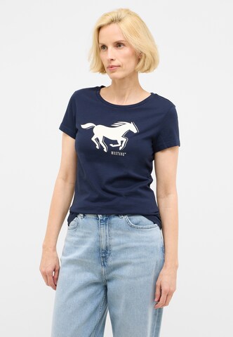 MUSTANG T-Shirt 'Loa' in Blau: Vorderseite