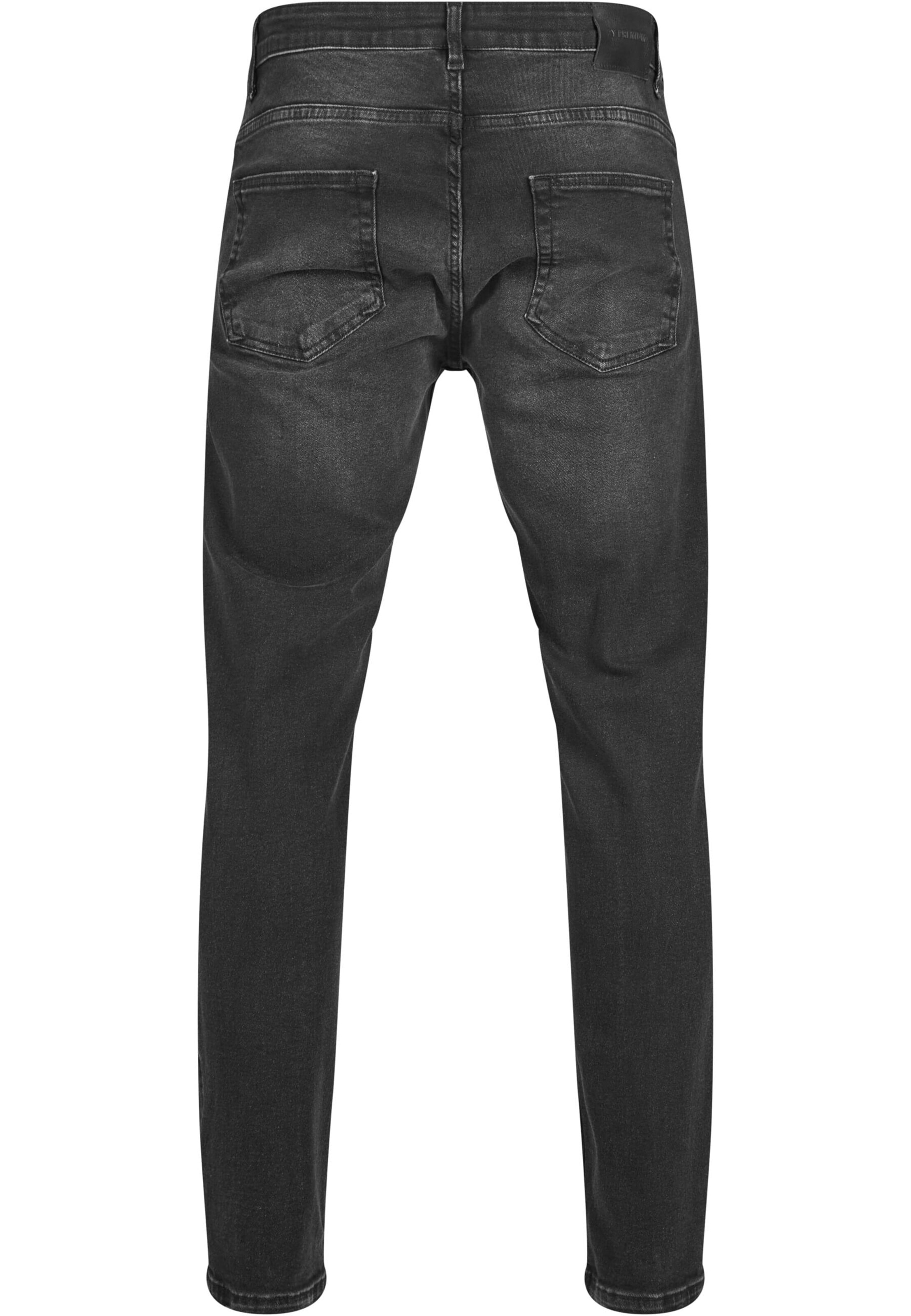 2Y Premium Slimfit Jeans in Schwarz