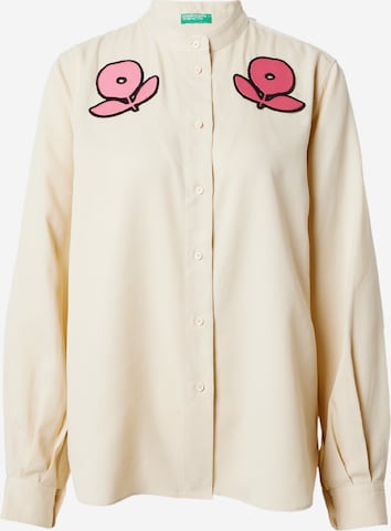 Camicia da donna di UNITED COLORS OF BENETTON in beige: frontale