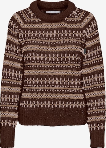 ONLY Sweater 'ALYSSA' in Brown: front