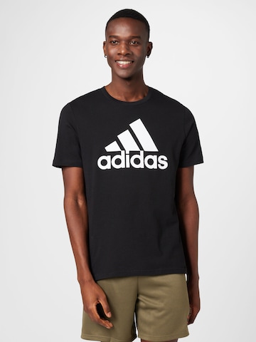 ADIDAS SPORTSWEAR Performance shirt 'Essentials Big Logo' in Black: front