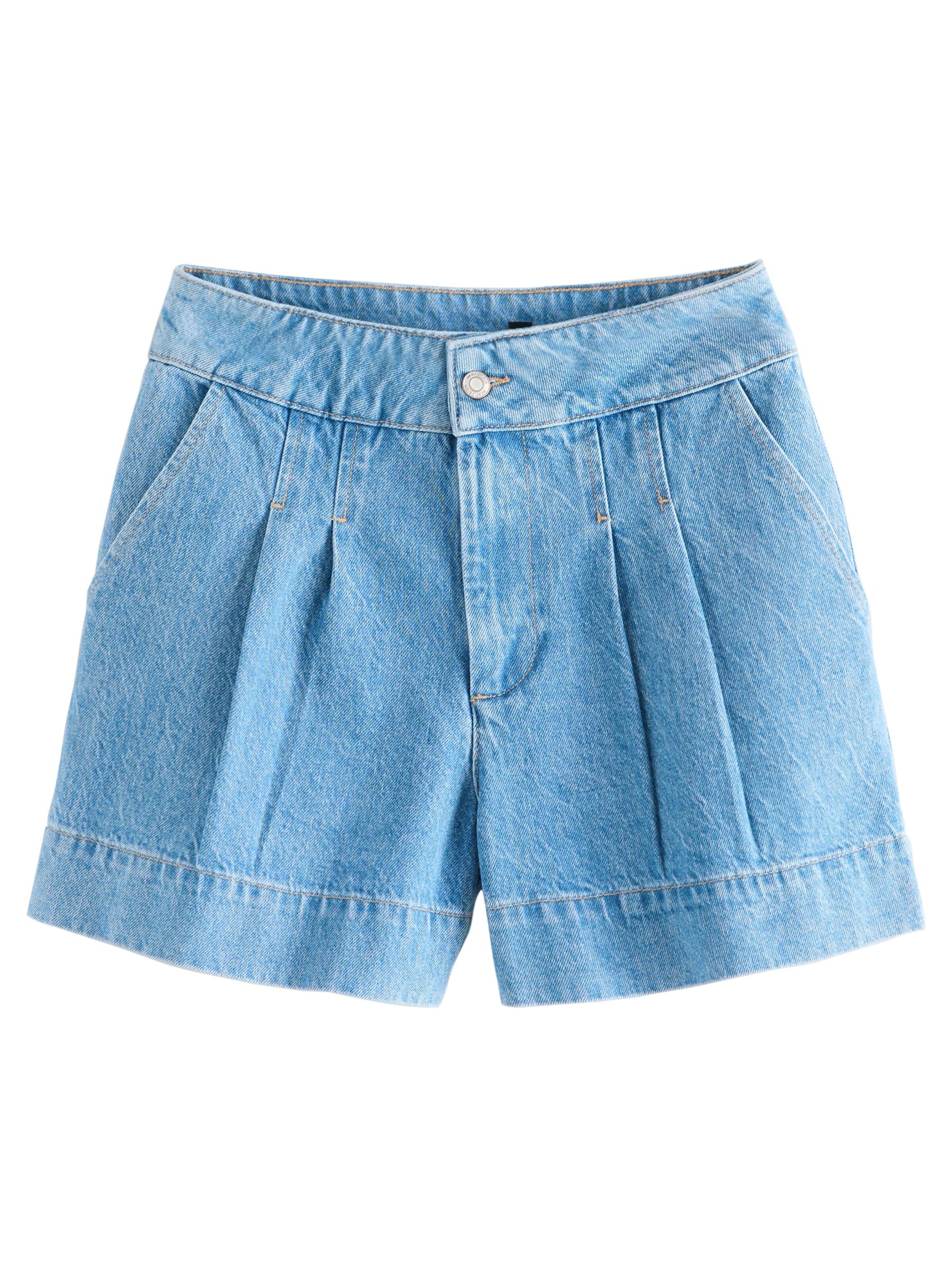 Next Свободный крой Джинсы с плиссировкой в Синий: спереди