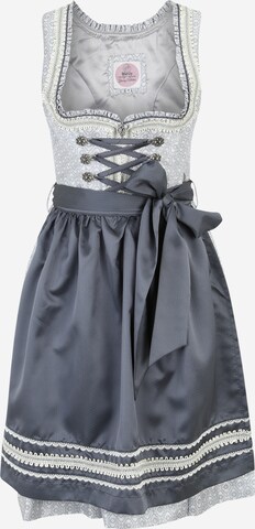 MARJO Dirndl 'Viviane' in Zilver: voorkant