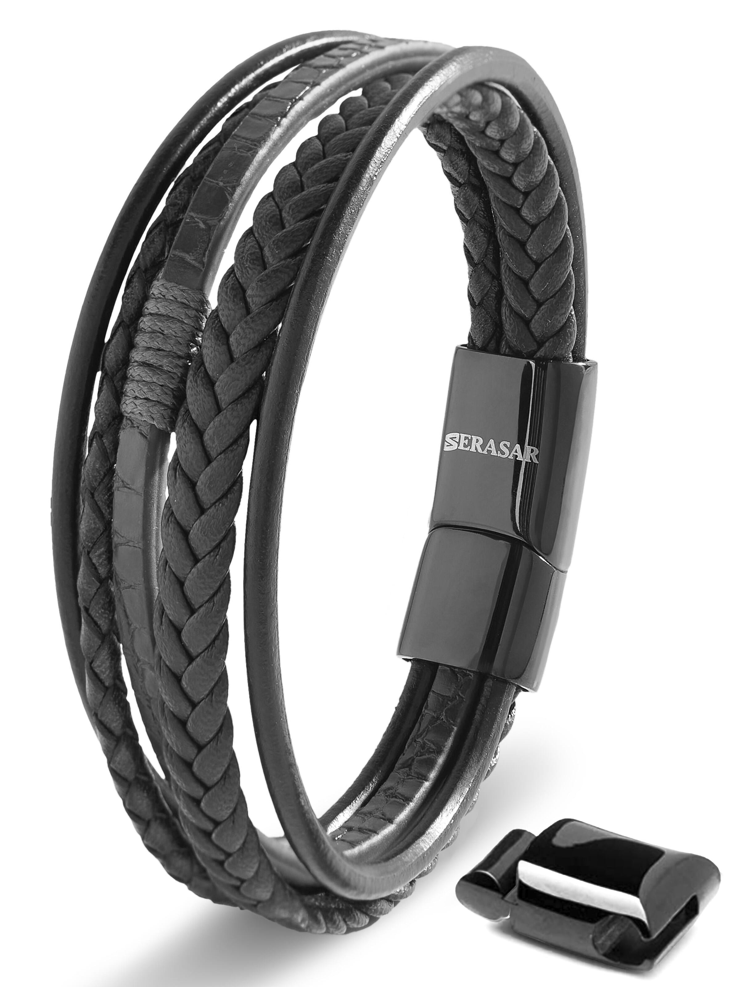 SERASAR Bracelet 'Wild' in Black: front