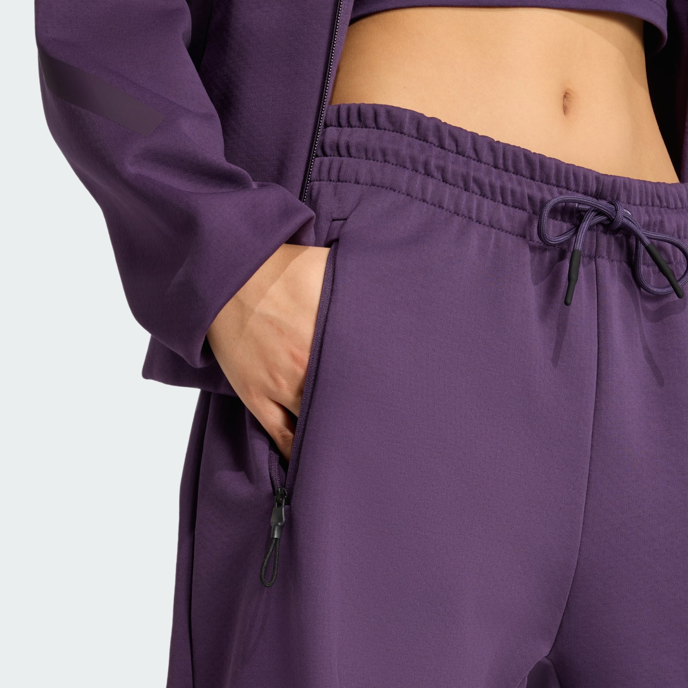 ADIDAS SPORTSWEAR Wide leg Pantaloni sport 'Z.N.E.' pe Mov Mură