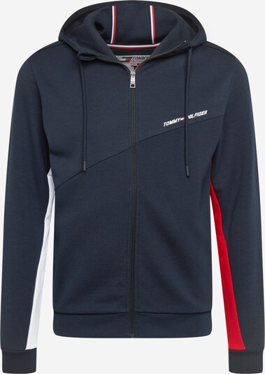 Tommy Sport Sportsweatjacke in dunkelblau / rot / weiß, Produktansicht