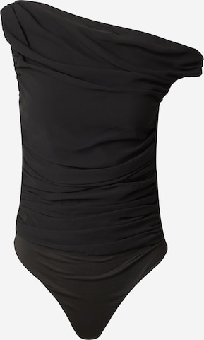 Misspap Blouse Bodysuit in Black: front