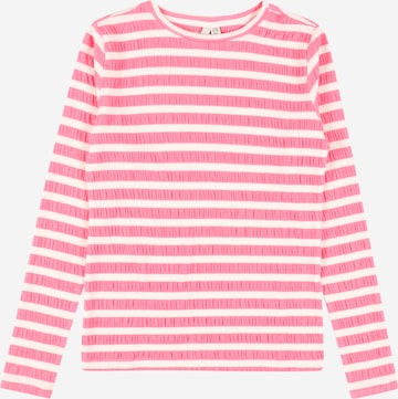 Pieces Kids Shirt 'MILLA' in Pink: predná strana