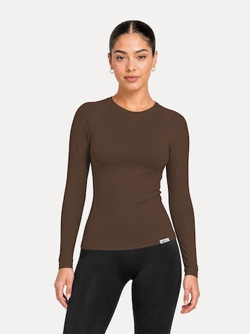 T-shirt ' Lyana ' Smilodox en marron : devant