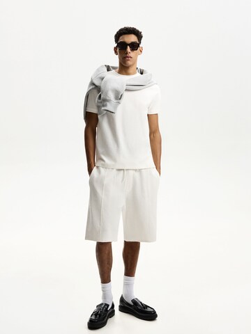 Bershka Loosefit Nadrág - fehér