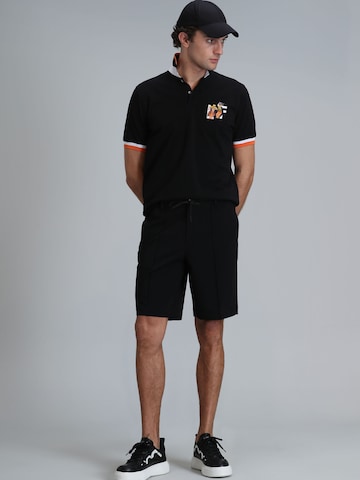 Coupe slim Pantalon chino Lufian en noir