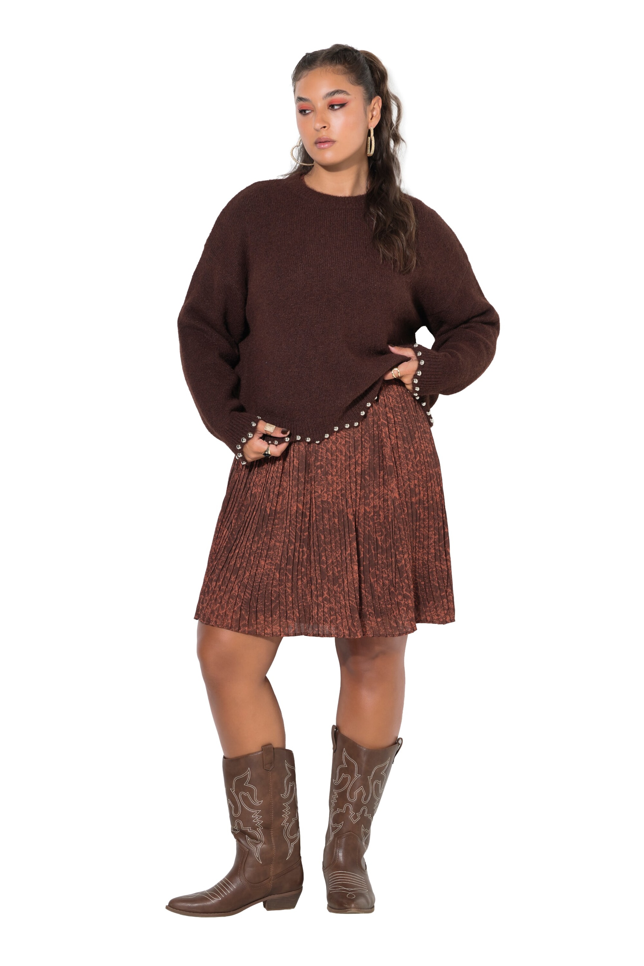 Studio Untold Pullover in Braun: Vorderseite