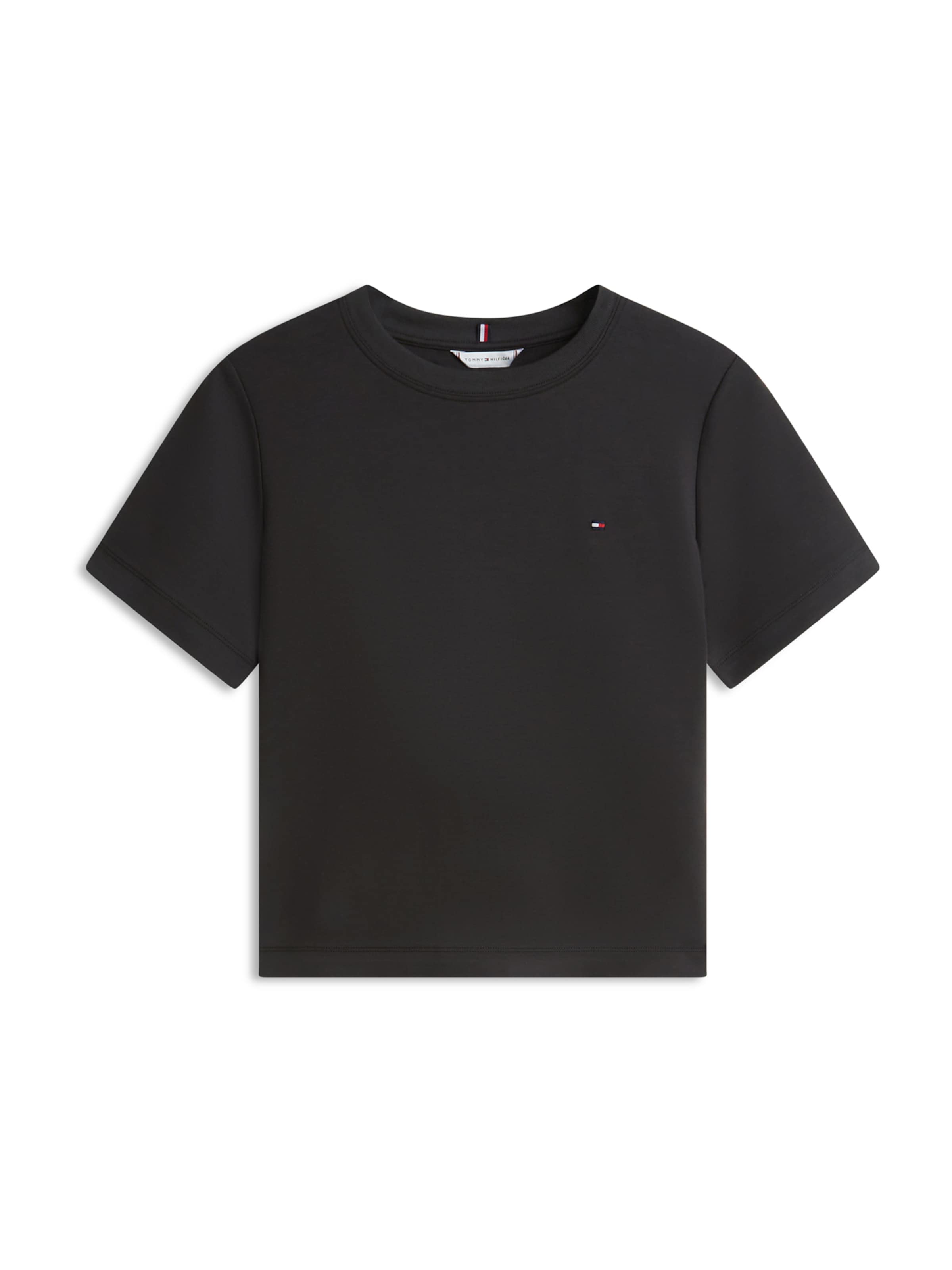 TOMMY HILFIGER Тениска в черно: отпред