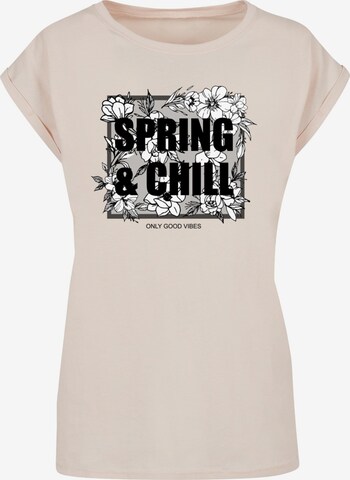 Merchcode Shirt 'Spring And Chill' in Beige: voorkant