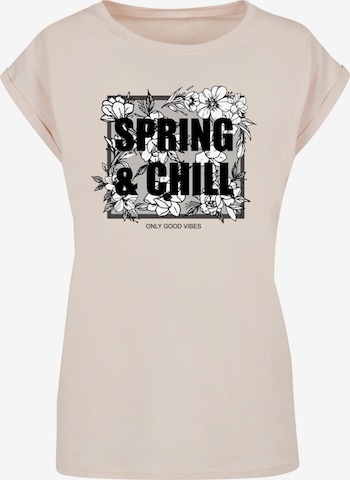 T-shirt 'Spring And Chill' Merchcode en beige : devant