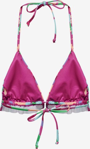 ONLY - Triángulo Top de bikini 'EVA' en rosa