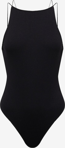 A LOT LESS בגד גוף-חולצה 'Tara' בשחור: מלפנים