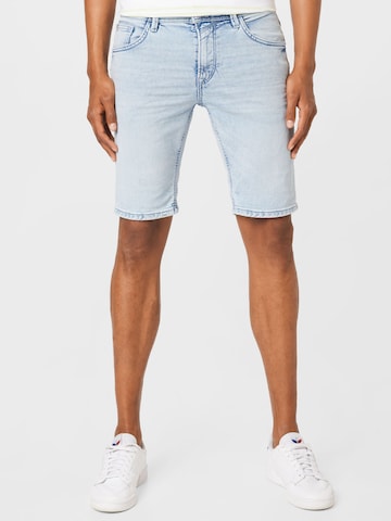 TOM TAILOR DENIM Skinny Shorts in Blau: predná strana