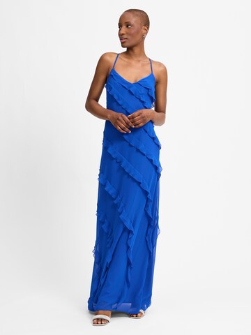 Marie Lund Abendkleid in Blau: Vorderseite