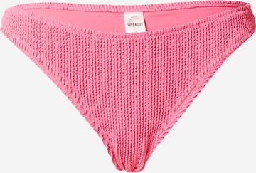 Pantaloncini per bikini 'AVA' di WEEKDAY in rosa: frontale