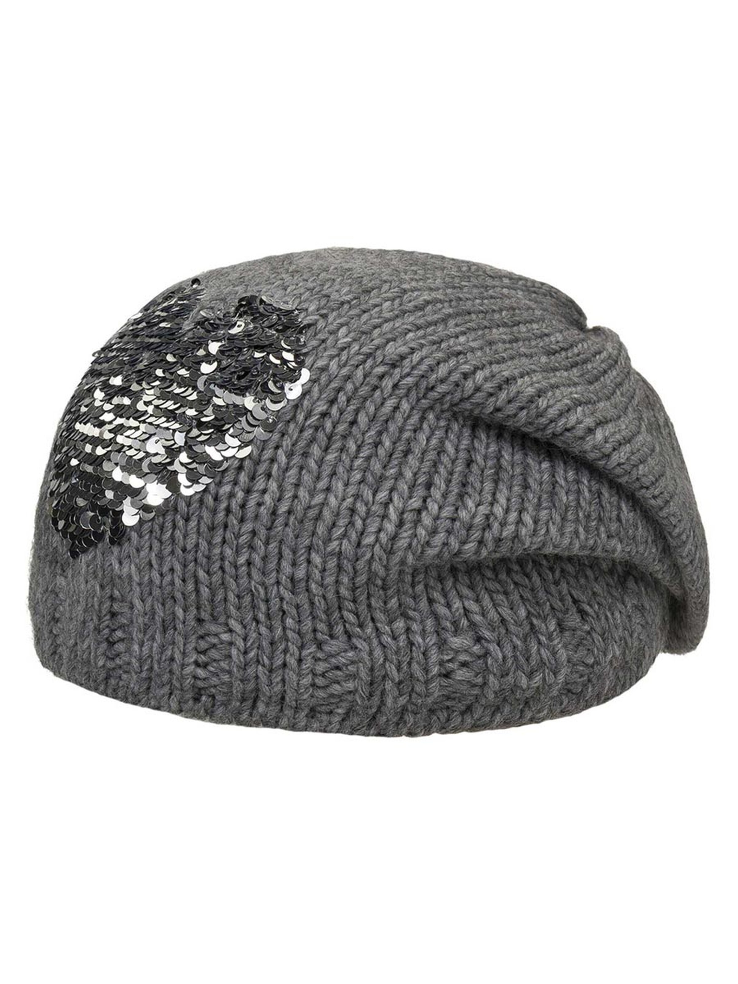 DÖLL Beanie 'Bohomütze Strick' in Grey: front
