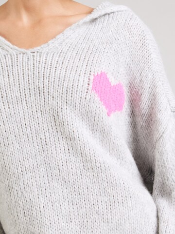 Pull-over 'Herz' Zwillingsherz en gris
