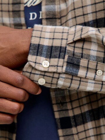 JACK & JONES Regular Fit Skjorte 'JPRBLUBARKLEY' i beige