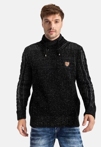 CIPO & BAXX Sweater in Black: front