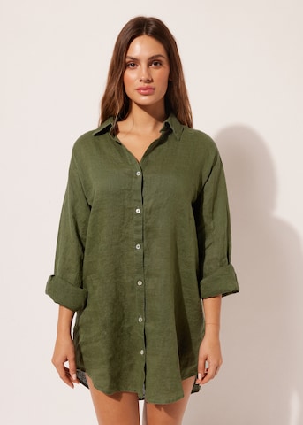 CALZEDONIA Shirt Dress in Green: front