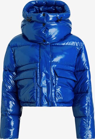 Calvin Klein Jeans Winter Jacket in Blue: front