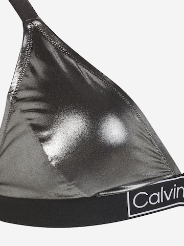Calvin Klein Swimwear Plus Bikini Top in Grey