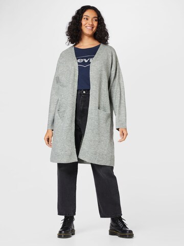 ONLY Curve Knit Cardigan in Grey: front