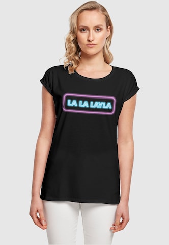 Merchcode Shirt 'La La 'Layla' in Schwarz: predná strana