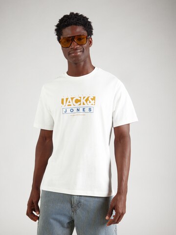 JACK & JONES Μπλουζάκι 'JORSEVEN' σε λευκό: μπροστά