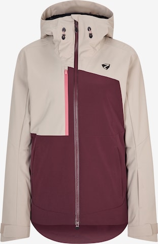 ZIENER Athletic Jacket 'TAYARA' in Beige: front