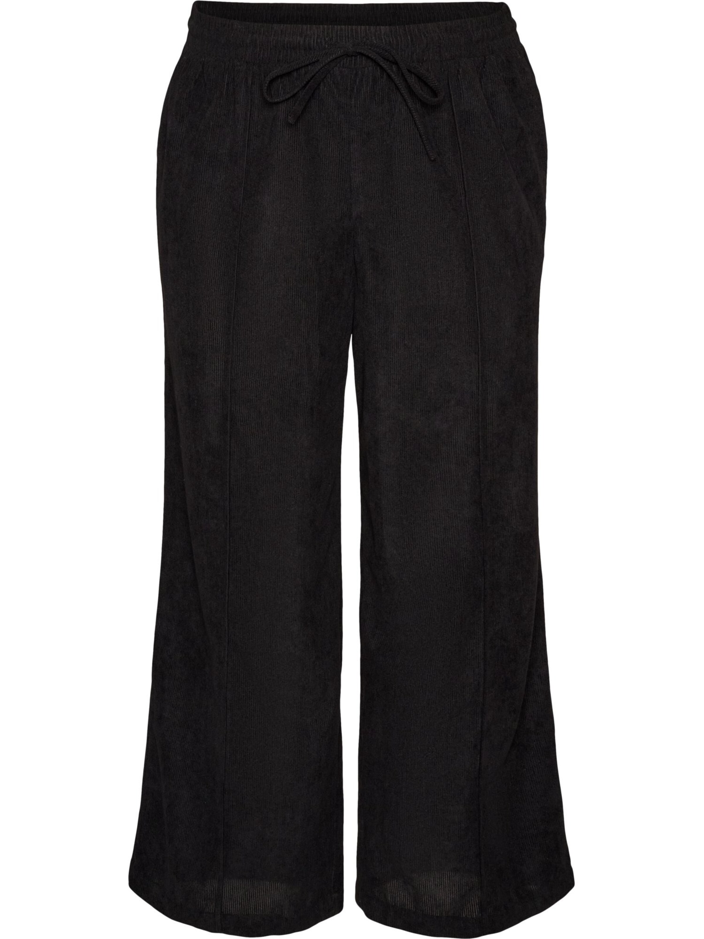 Zizzi Loosefit Hose 'FLELISA' in Schwarz: Vorderseite