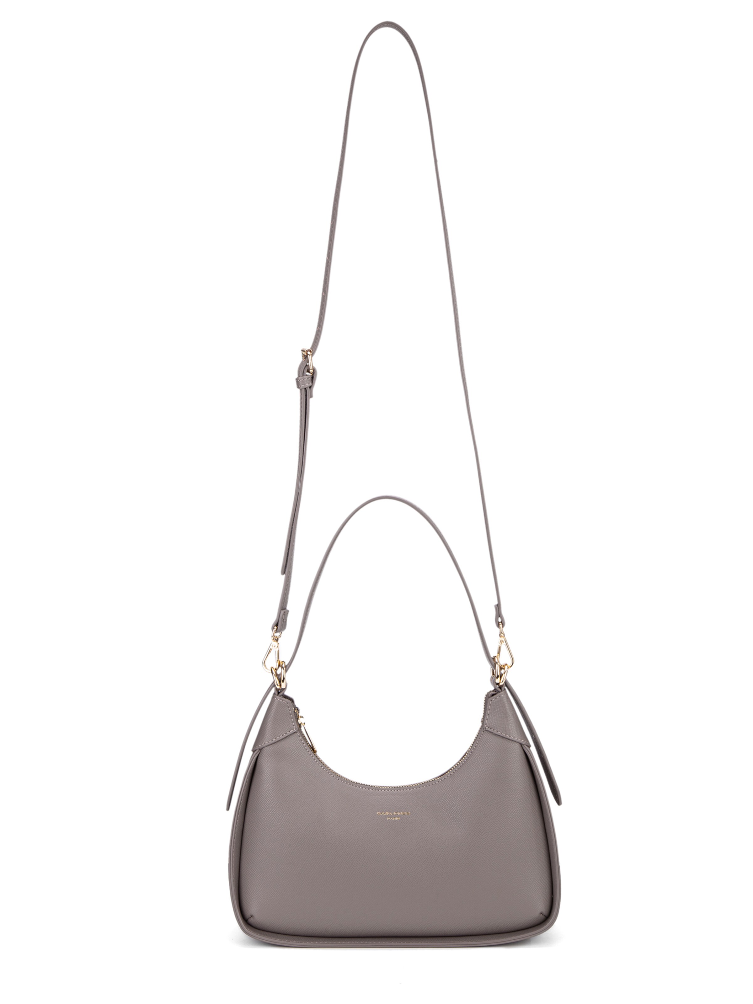 Borsa a spalla 'Borsa a spalla donna pelle vegana PU - Lisandra Elite nera' di David Jones in grigio