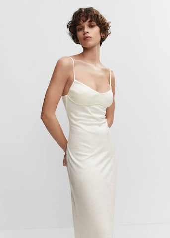 MANGO Вечерна рокля 'Jackie' в бяло