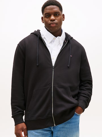 Giacca di felpa 'ESSENTIAL' di Tommy Hilfiger Big & Tall in nero: frontale