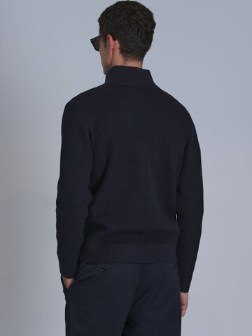 Lufian Gebreid vest in Blauw