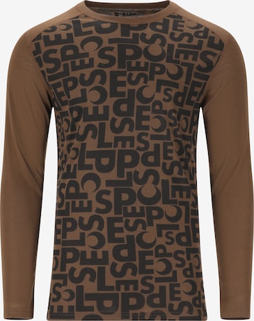 SLOPE Performance shirt 'Rei' in Brown: front