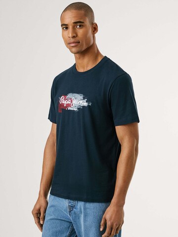 T-Shirt 'Trey' Pepe Jeans en bleu