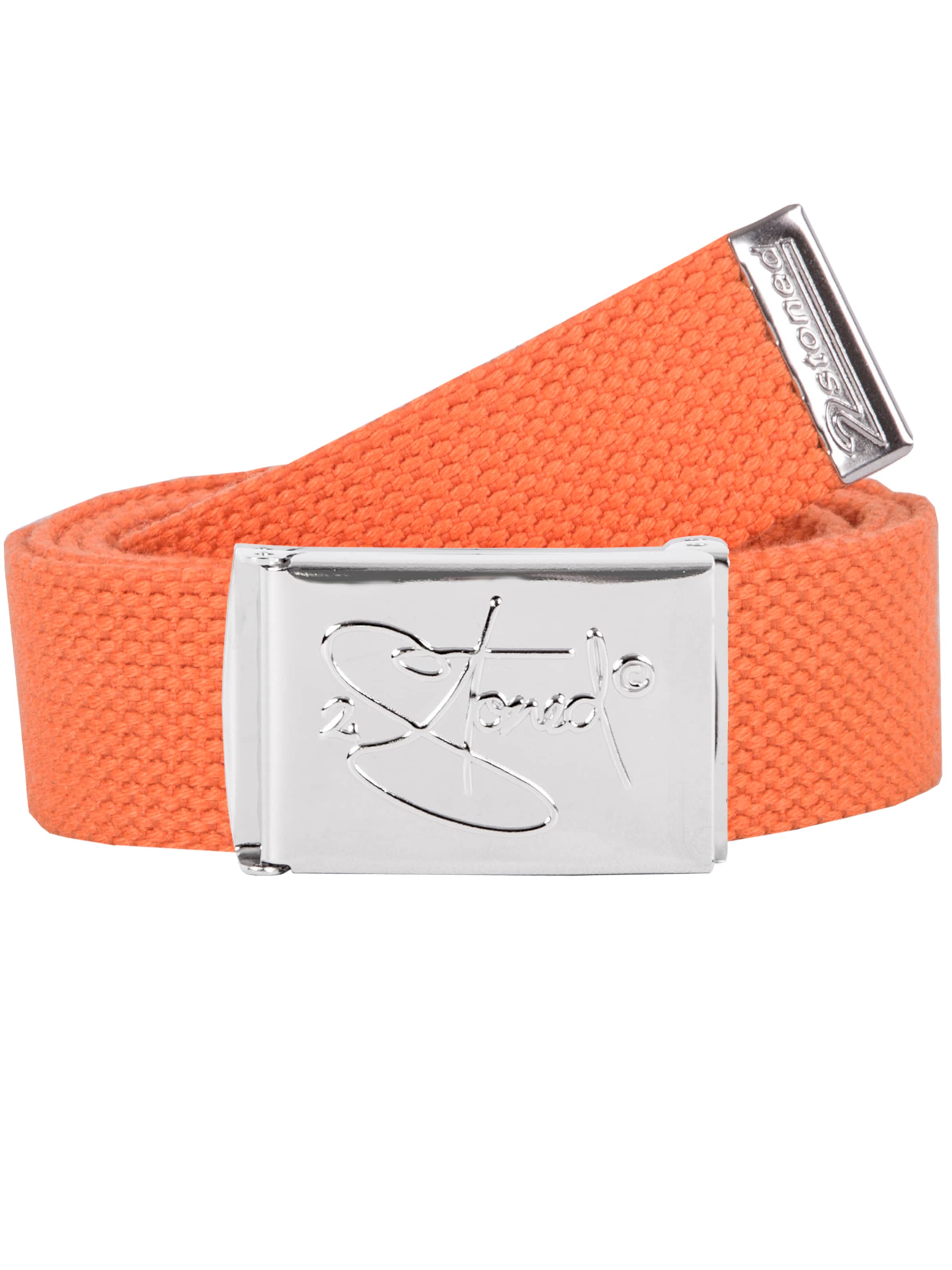 2Stoned Belt 'Small Chrom' in Orange: front