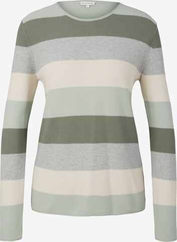 TOM TAILOR Sweater in Green: front