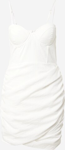 Misspap Cocktail Dress in White: front